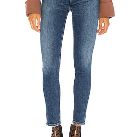 Mother Women's Size 26 Spiked Heels To Tractor Wheels Blue Jeans - Picture 2 of 13